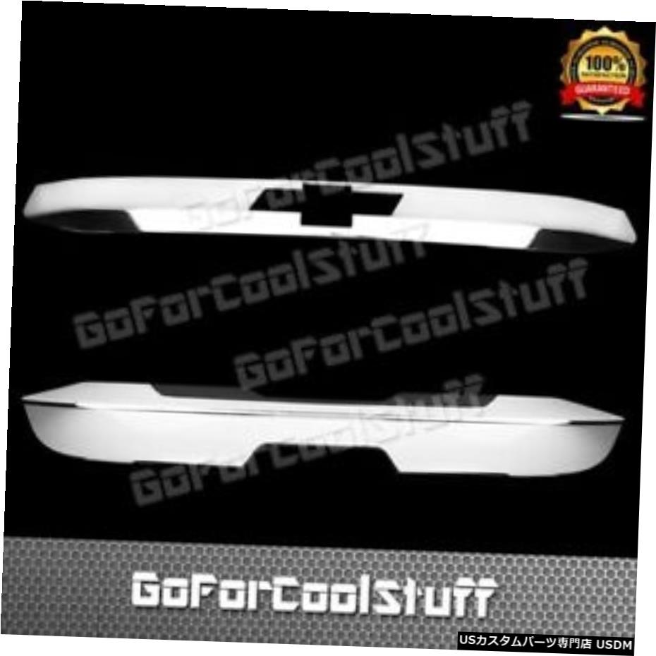 クロームメッキ FOR CHEVY TAHOE 2016 17 18 CHROME REAR UPPER Logo Shown+Lower TRUNK MOULDING 【並行輸入品】