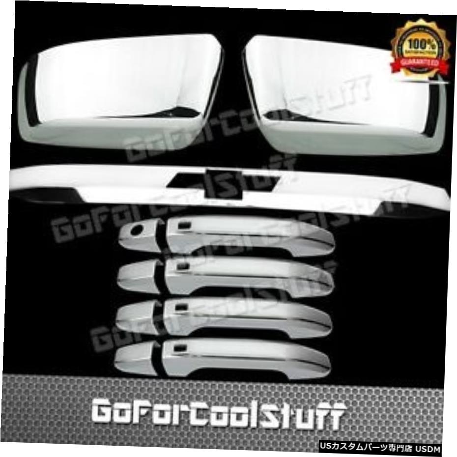 クロームメッキ For 2015-2016 Chevy Tahoe 4Drs W/Smrtkh+Top Mirror+Uppr Rear Trunk Chrome Cover 【並行輸入品】