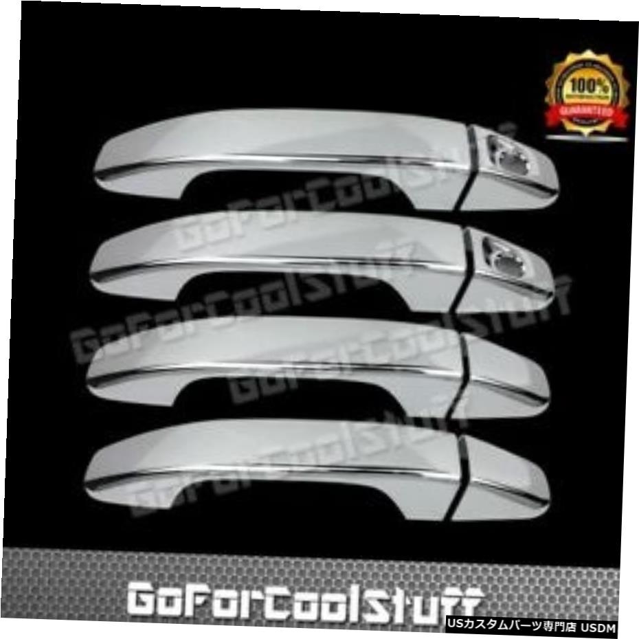 クロームメッキ フィット201516 17 18 19 GMCキャニオン4ドアハンドルクロームカバー、助手席キーホール付き Fit 2015 16 17 18 19 GMC Canyon 4 Door Handle Chrome Covers w/ Passenger Keyhole 【並行輸入品】