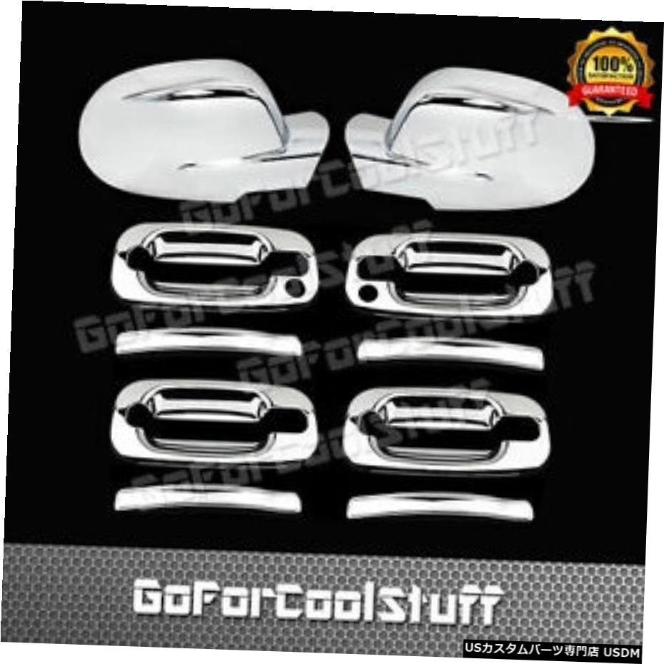 クロームメッキ キャデラックエスカレード02-06用4DrsハンドルW / Psgkh +フルミラー2Pcクロームカバー For Cadillac Escalade 02-06 4Drs Handle W/Psgkh+Full Mirror 2Pc Chrome Covers 【並行輸入品】