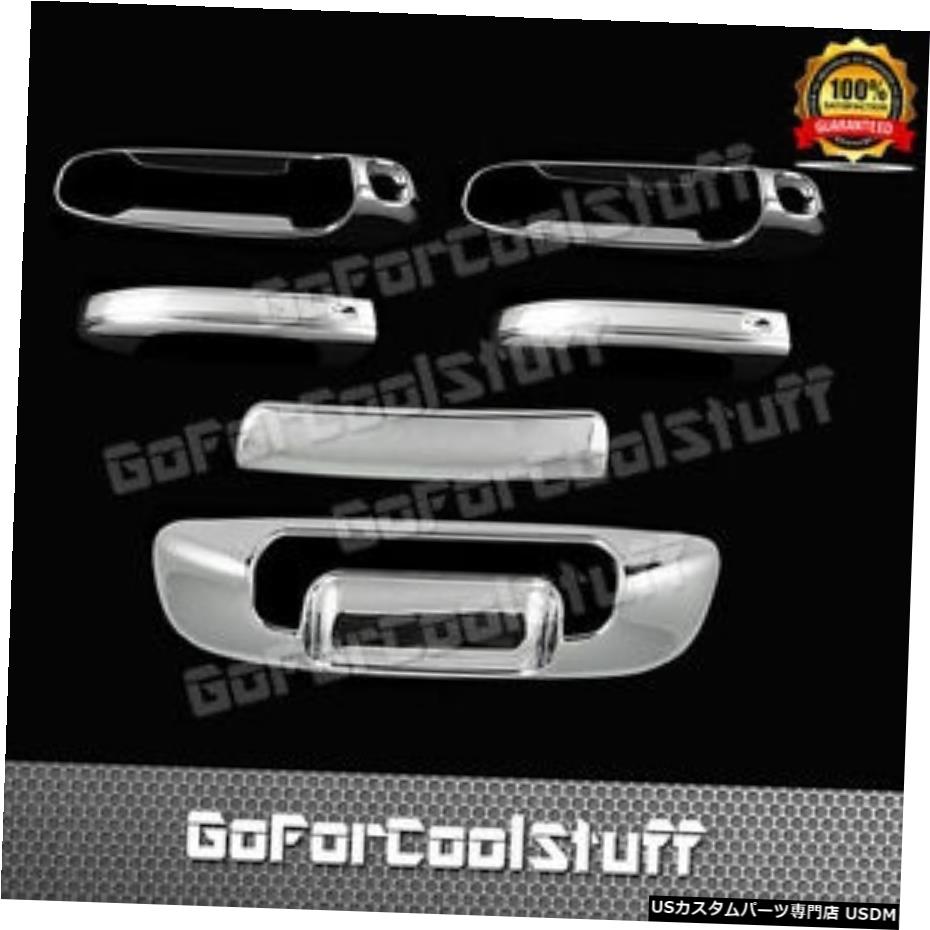 クロームメッキ Dodge 2002-2008 Ram1500 Chrome 2Drsの場合、キーパッドなし+テールゲートカバー、キーホールなし For Dodge 2002-2008 Ram1500 Chrome 2Drs W/Out Keypad+Tailgate Cover w/o Keyhole 【並行輸入品】