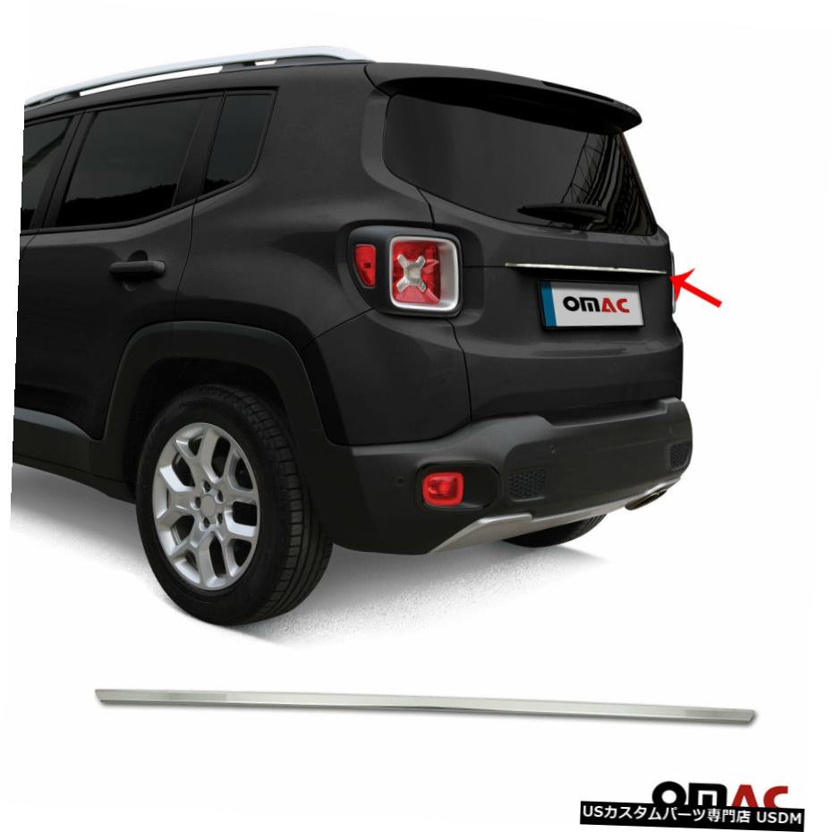 クロームメッキ Chrome Grab Handle Cover Trunk Lid Stainless Steel Fits Jeep Renegade 2015-2020 【並行輸入品】