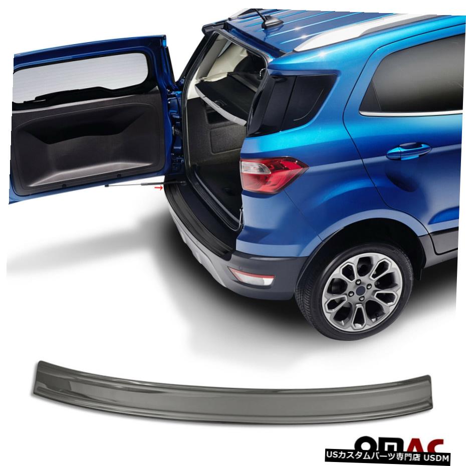 クロームメッキ Fits Ford EcoSport 2018-2020 Dark Chrome Rear Bumper Guard Trunk Sill Protector 【並行輸入品】