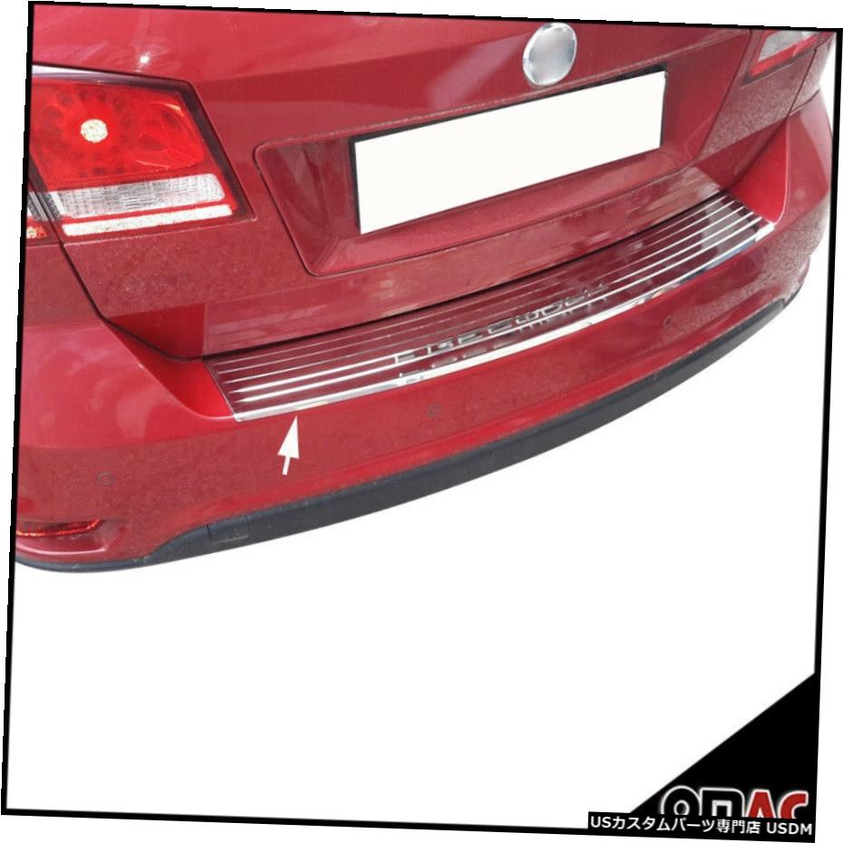 クロームメッキ Fits Dodge Journey 2011-2020 Chrome Rear Bumper Guard Trunk Sill Cover S.Steel 【並行輸入品】