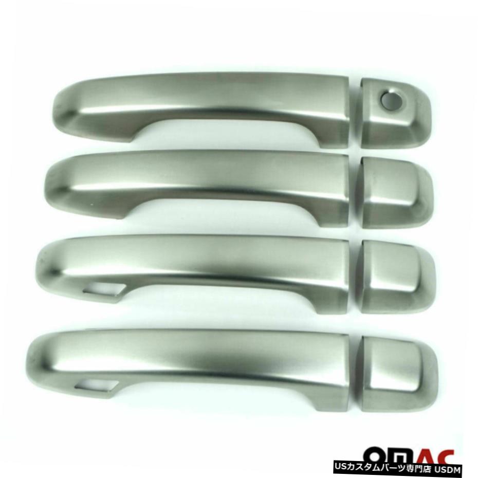 クロームメッキ Fits Lexus GX 460 2010-2020 Brushed Chrome Side Door Handle Cover S.Steel 8 Pcs 【並行輸入品】