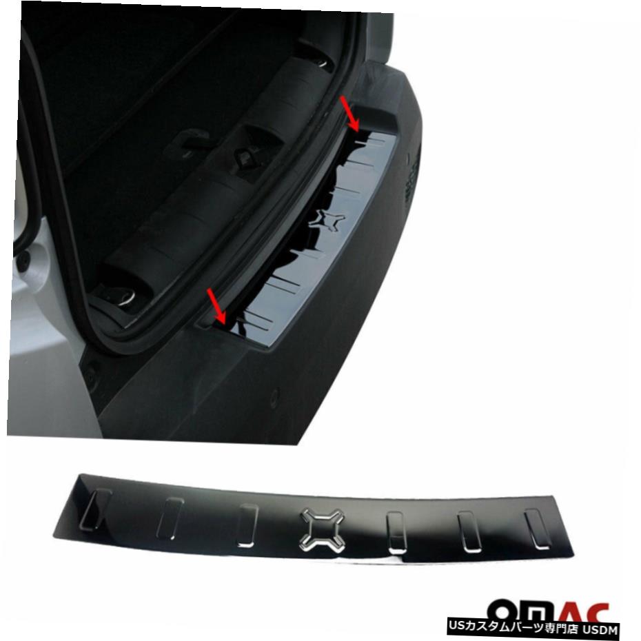 クロームメッキ Fits JEEP Renegade 2018-2020 Dark Chrome Rear Bumper Cover Trunk Sill Protector 【並行輸入品】