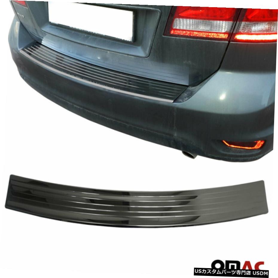 クロームメッキ Fits Dodge Journey 2011-2020 Dark Chrome Rear Bumper Guard Trunk Sill Protector 【並行輸入品】