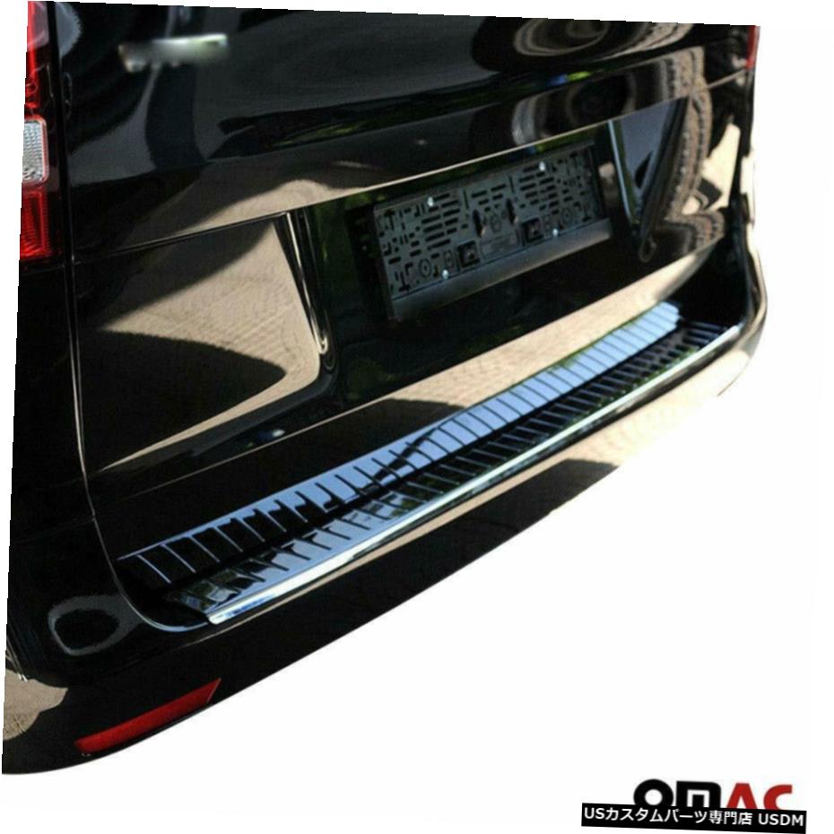 クロームメッキ Fits Mercedes Metris 2016-2020 Chrome Rear Bumper Guard Trunk Sill Cover S.Steel 【並行輸入品】