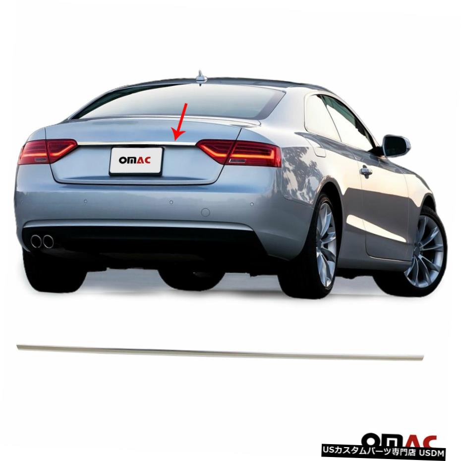 クロームメッキ Chrome Tailgate Trim Grab Handle Cover Steel For Audi A5 2008-2012 【並行輸入品】
