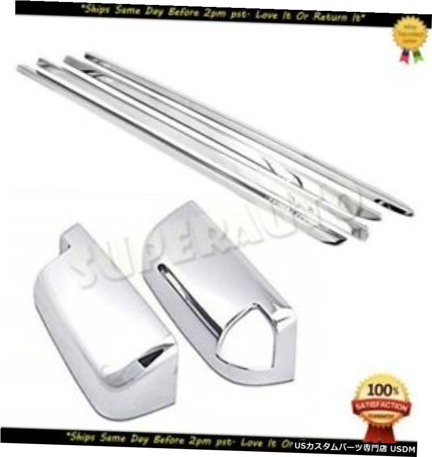 クロームメッキ For 2010-2018 RAM 2500+3500+HD Chrome Tow Mirror Covers+4DR Window Sill Moldings 【並行輸入品】