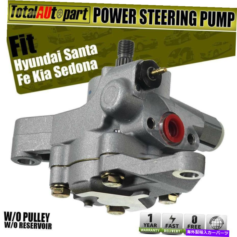 Power Steering Pump 貯水池なし起亜セドナヒュンダイサンタフェV6 3.5L用パワーステアリングポンプ Power Steering Pump for Kia Sedona Hyundai Santa Fe V6 3.5L without Reservoir 【並行輸入品】