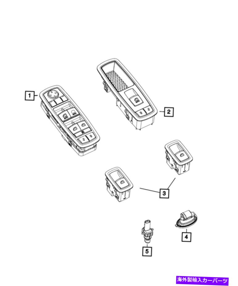 WINDOW SWITCH 本物のパワーウインドウスイッチベゼル左後56046555AC Genuine Power Window Switch And Bezel Left Rear 56046555AC 【並行輸入品】