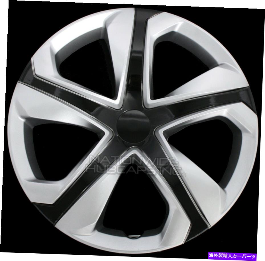 Wheel Covers Set of 4 4シルバーブラックホイールのセット15\