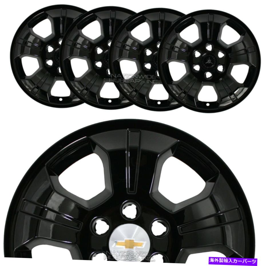 Wheel Covers Set of 4 4ブラック2014から2019シルバラード1500 18\