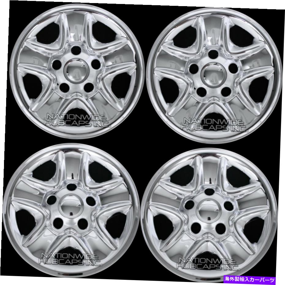 Wheel Covers Set of 4 4つのクロームホイールスキンは全リムシミュレータをカバー2007から20ツンドラ18\