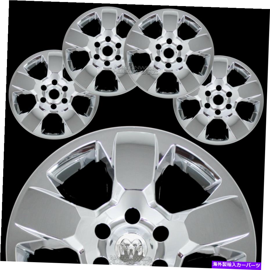 Wheel Covers Set of 4 ダッジラム1500トラック2019 2020クローム18" ホイールスキンハブキャップ4は、カバーのリム 4 for Dodge Ram 1500 Truck 2019 2020 Chrome 18" Wheel Skins Hub Caps Rim Covers 【並行輸入品】|カスタムパーツ WORLD倉庫