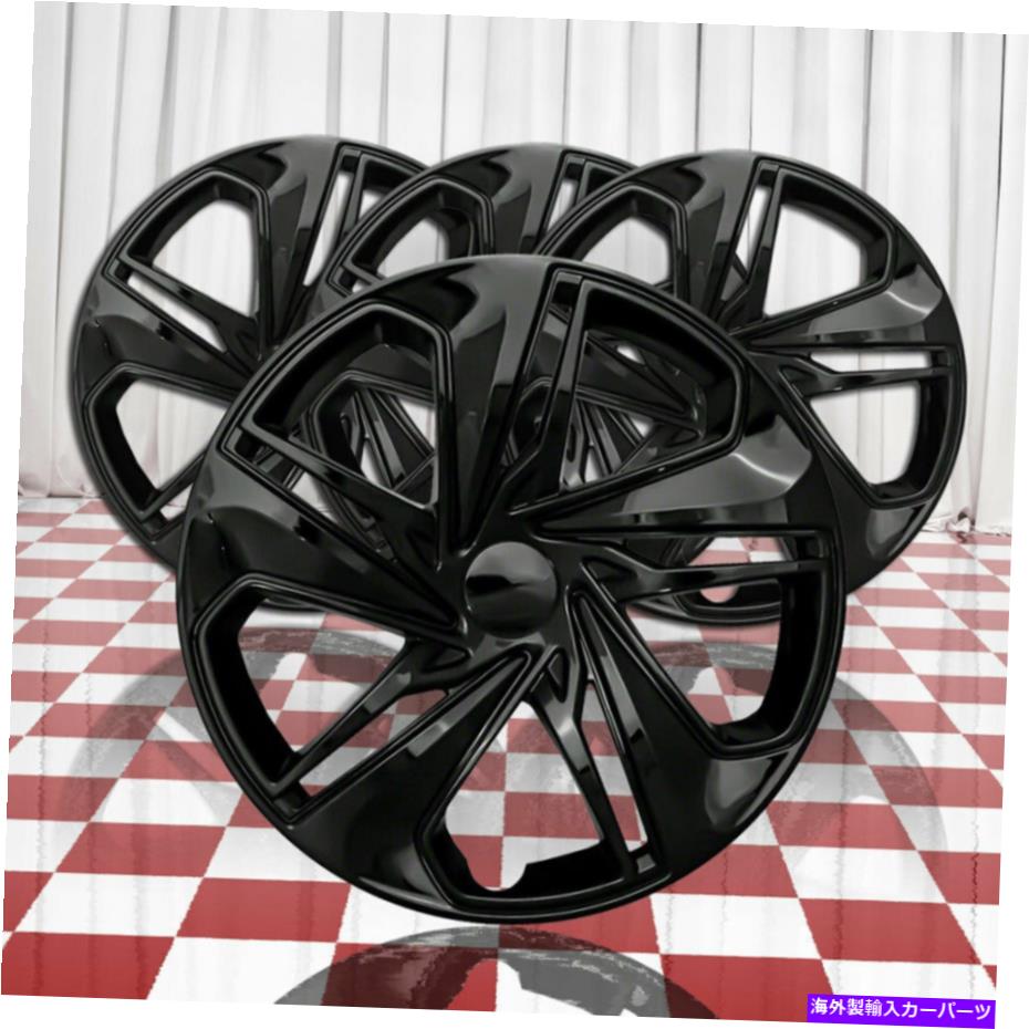 Wheel Covers Set of 4 2019年ホンダシビックのための4グロスブラック16" ホイールカバーのセット Set of 4 Gloss Black 16" Wheel Covers for 2019 Honda Civic 【並行輸入品】｜カスタムパーツ WORLD倉庫 34,678円