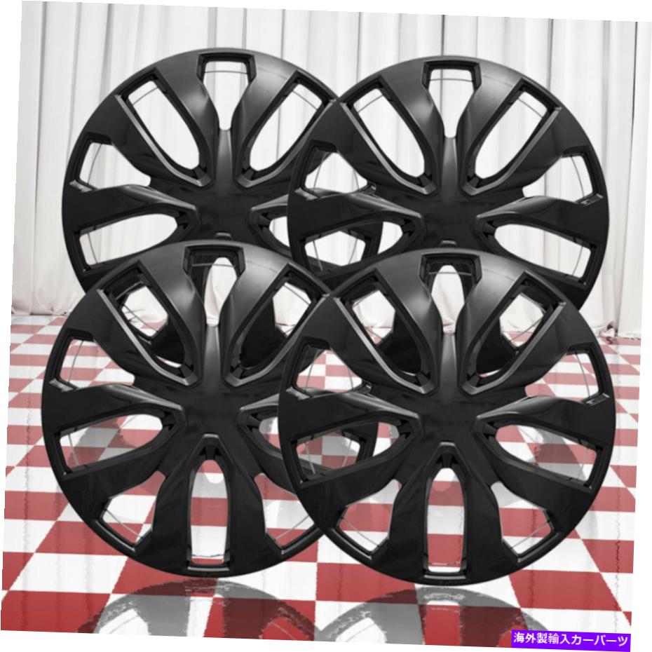 Wheel Covers Set of 4 4グロスブラック10スポーク2014年から2019年の日産ローグSのための17\