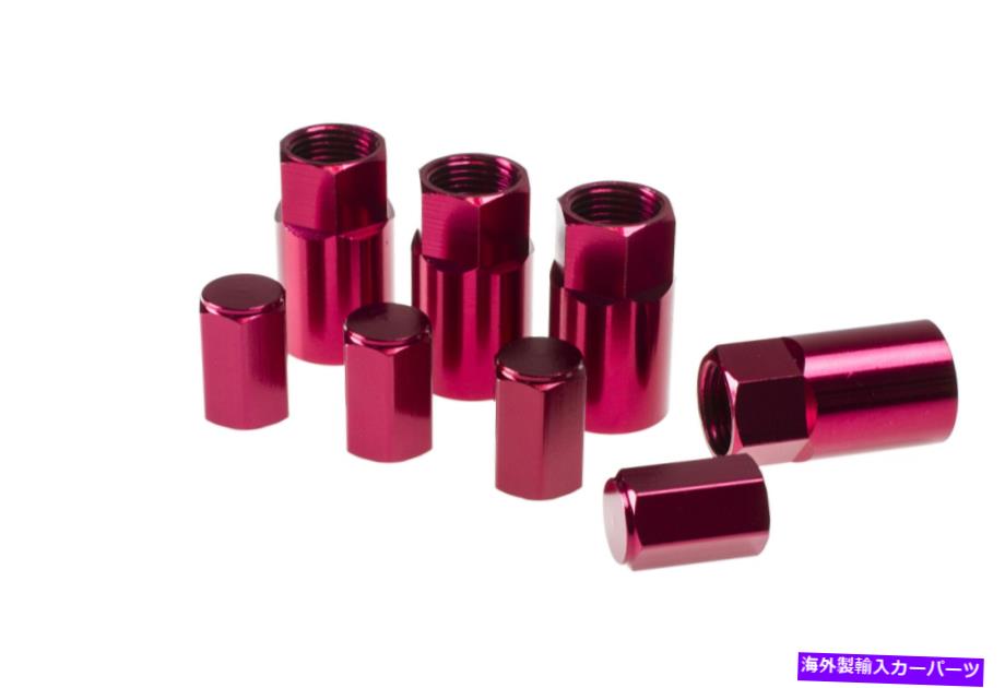 Wheel Covers Set of 4 ホイールメイトTPMSタイヤバルブカバー&キャップ4のレッドアルマイトユニバーサルセットの茎 Wheel Mate TPMS Tire Valve Stems Covers & Caps Red Anodize Universal Set of 4 【並行輸入品】|カスタムパーツ WORLD倉庫
