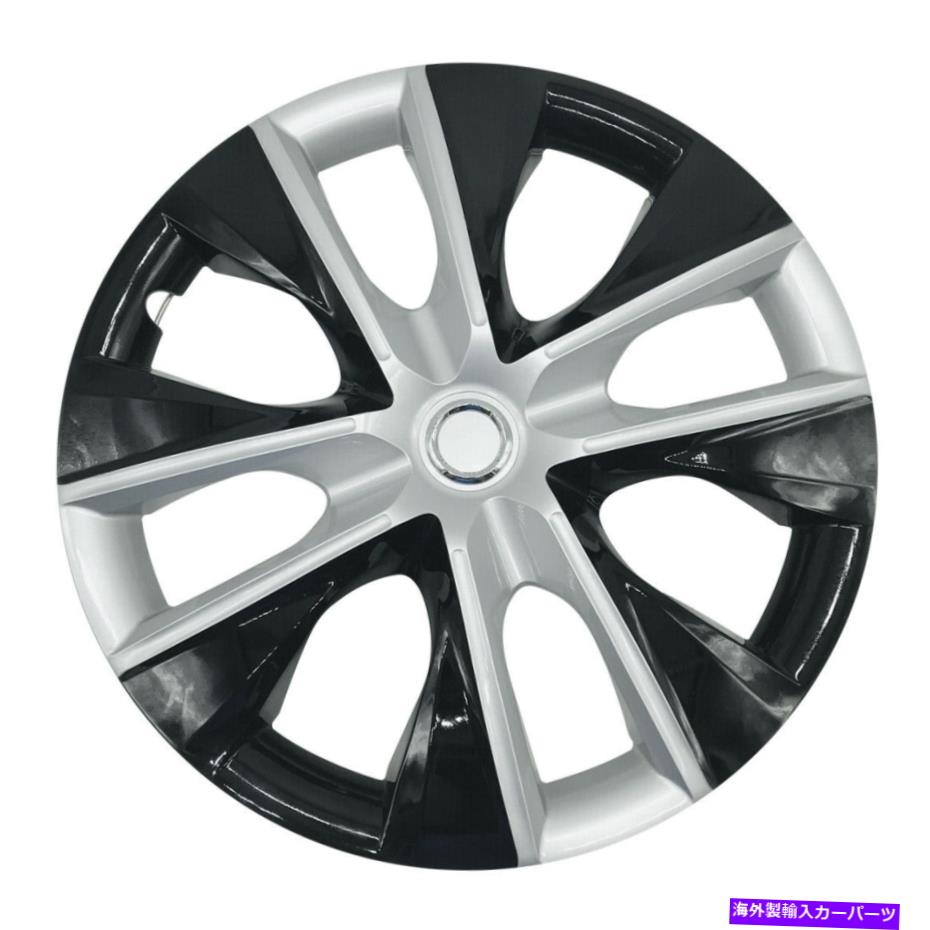 Wheel Covers Set of 4 4ホイールキャップ15" シルバー・ブラックプレミアムパフォーマンスホイールカバーのMWC 446658セット MWC 446658 Set of 4 Hubcaps 15" Silver-Black Premium Performance Wheel Cover 【並行輸入品】｜カスタムパーツ WORLD倉庫