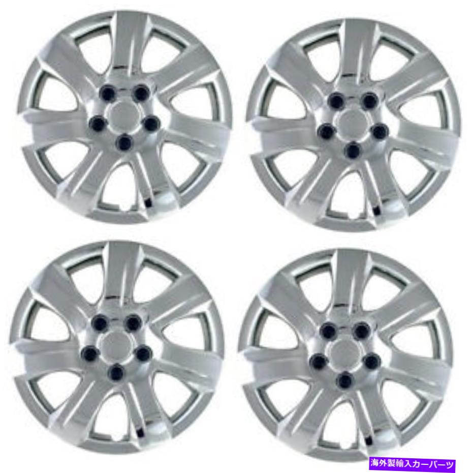 Wheel Covers Set of 4 4の新しいセット、16インチクローム7スポークアフターマーケットホイールは、ホイールキャップカバー New Set Of 4, 16 Inch Chrome 7 Spoke Aftermarket Wheel Covers Hubcaps 【並行輸入品】