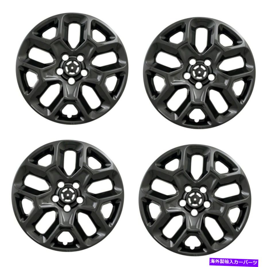 Wheel Covers Set of 4 新しいホイールスキンカバーフィット2015年から2018年のジープレネゲード17\