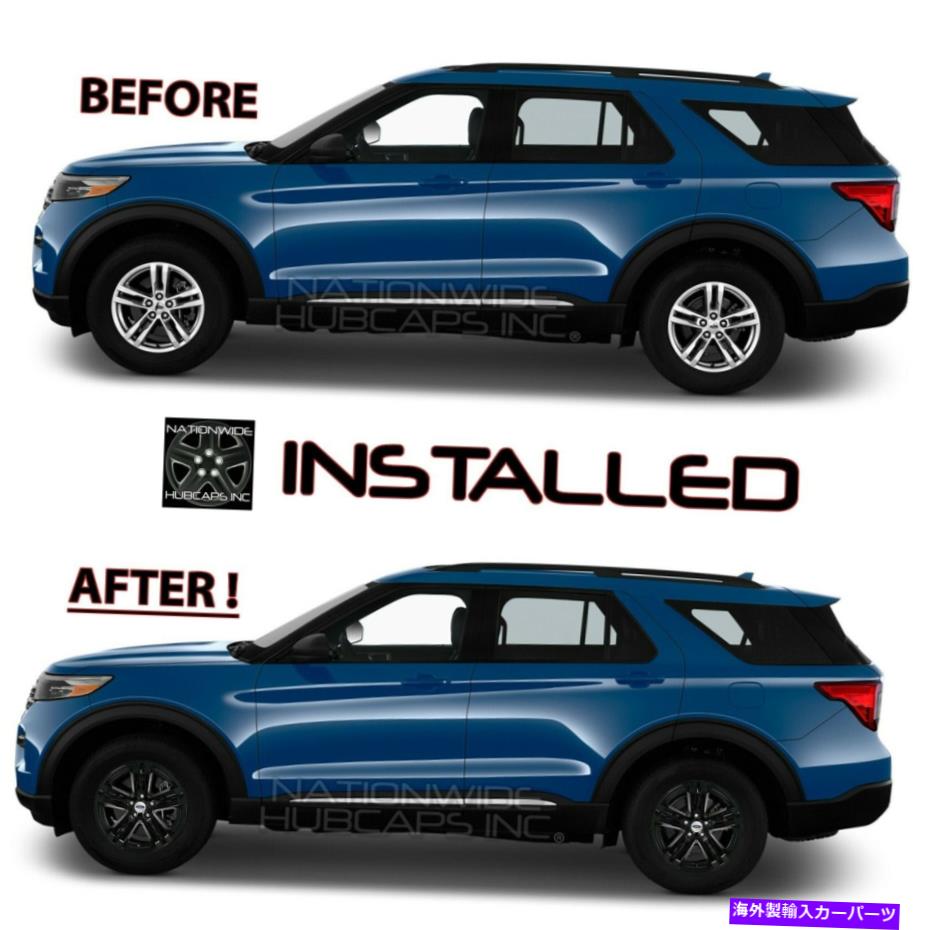 Wheel Covers Set Of 4 4フィットフォードエクスプローラーxlt 年頃から21年黒人18 銀輪肌のフルリムハブキャップカバー 4 Fit Ford Explorer Xlt 21 Black 18 Wheel Skins Full Rim Covers Hub Caps Effie Europe Com