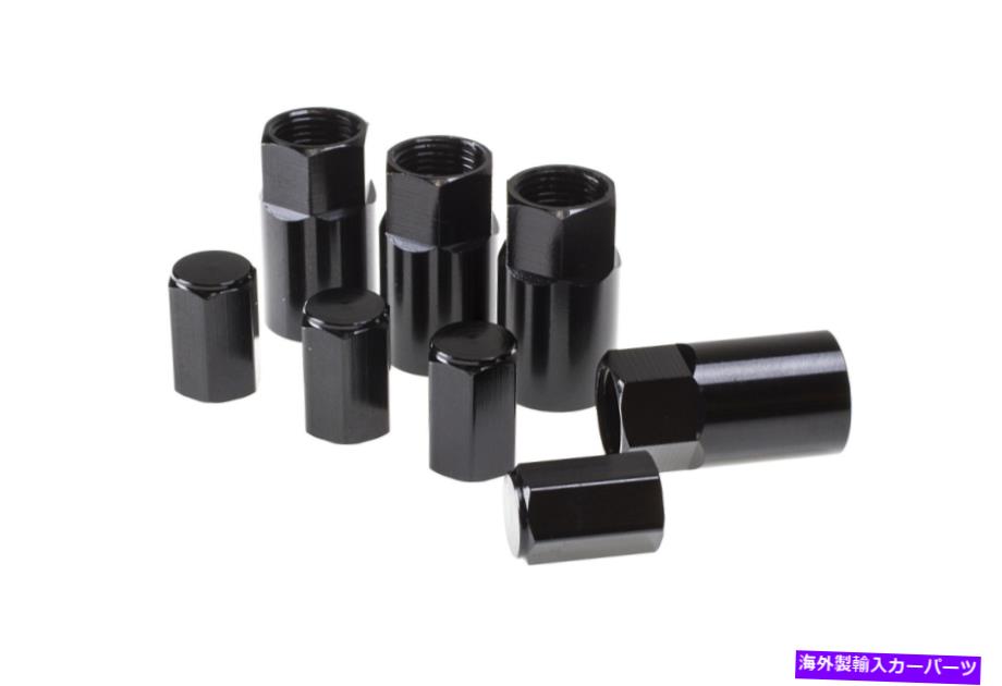 Wheel Covers Set of 4 ホイールメイトTPMSタイヤバルブカバー＆キャップ4の黒アルマイトユニバーサルセットの茎 Wheel Mate TPMS Tire Valve Stems Covers & Caps Black Anodize Universal Set of 4 【並行輸入品】 25,256円