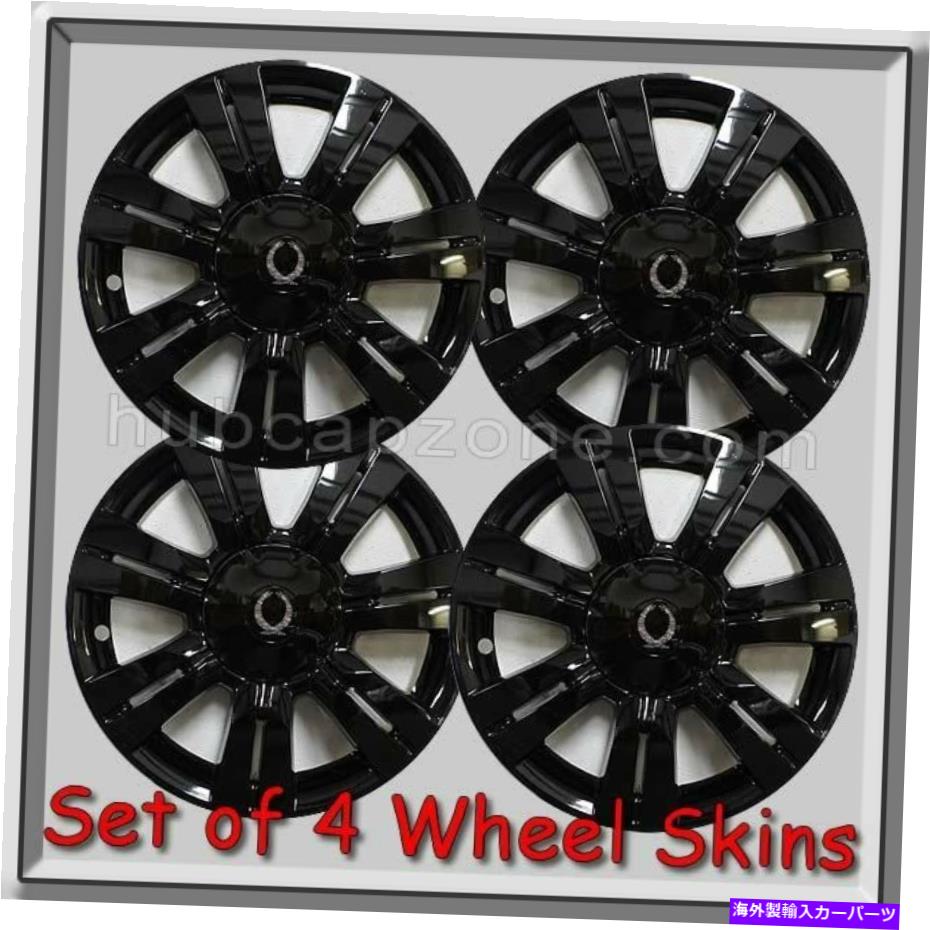 Wheel Covers Set of 4 4つのブラックホイールスキン、ホイールキャップ2011年から2012年キャデラックSRX、18\