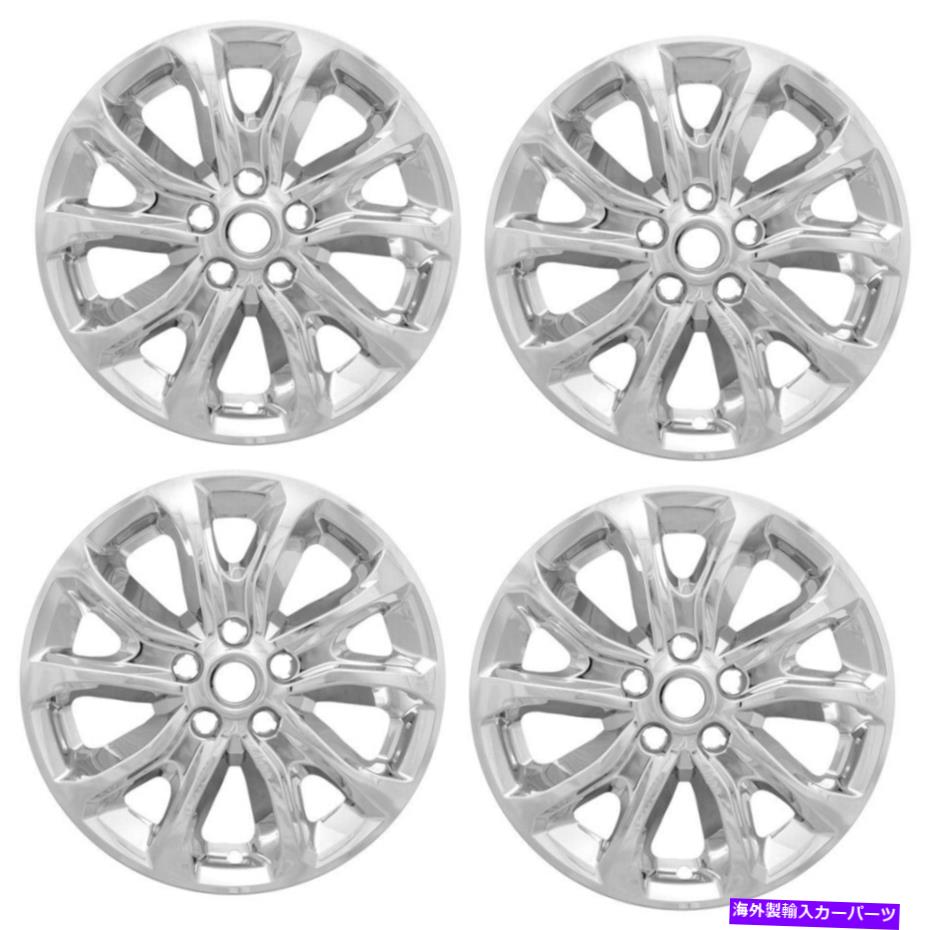 Wheel Covers Set of 4 4クローム17" ホイールスキンハブは完全なカバーが2018 2019 EQU用アルミリムフィットキャップ 4 Chrome 17" Wheel Skins Hub Caps Full Covers fit Aluminum Rim for 2018 2019 Equ 【並行輸入品】|カスタムパーツ WORLD倉庫