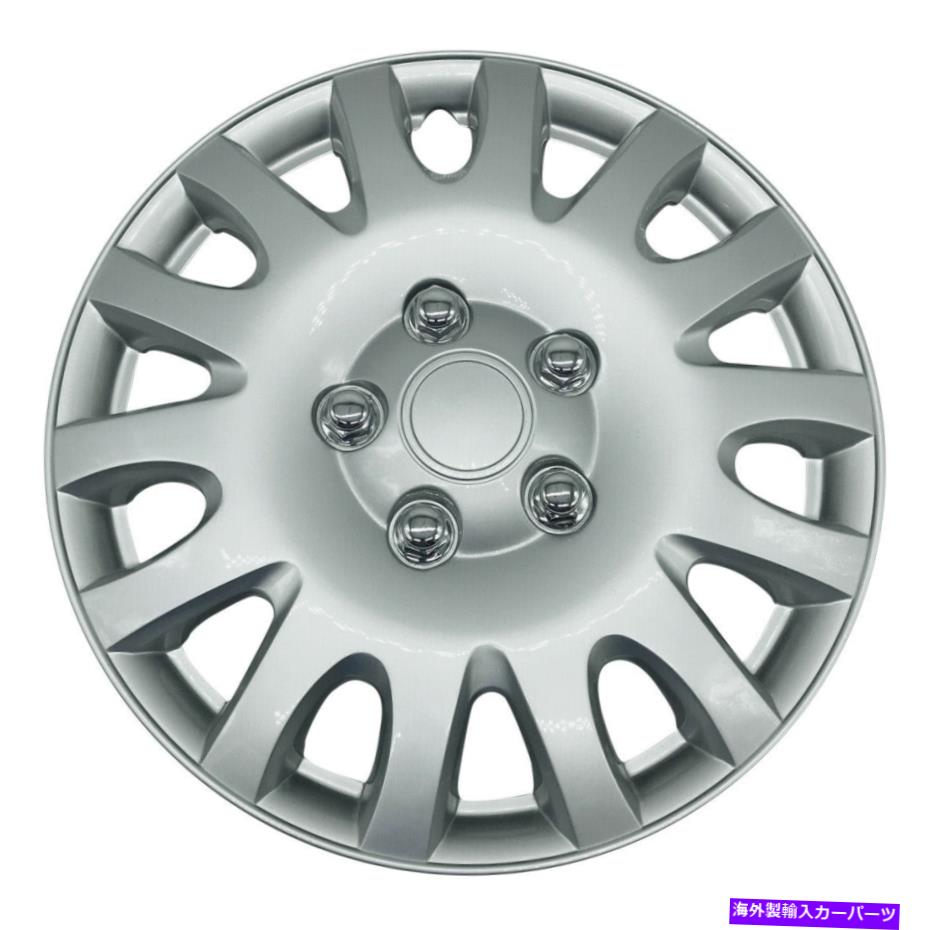Wheel Covers Set of 4 4つのホイールキャップ15" シルバー漆プレミアムパフォーマンスホイールカバーのMWC 446347セット MWC 446347 Set of 4 Hubcaps 15" Silver Lacquer Premium Performance Wheel Cover 【並行輸入品】｜カスタムパーツ WORLD倉庫