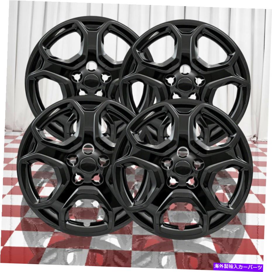 Wheel Covers Set of 4 4フロントとリア黒5のセットは、2017から19フォードエスケープSのための17\