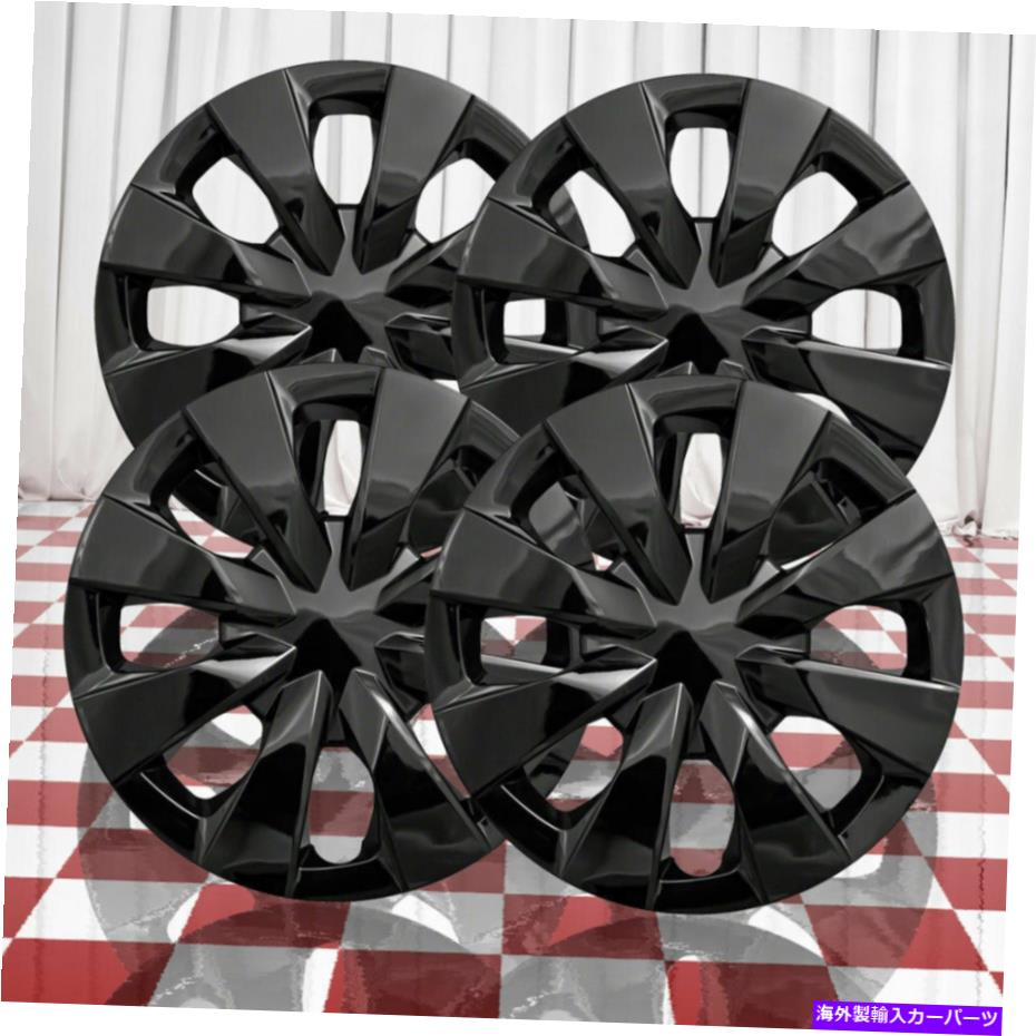 Wheel Covers Set of 4 4グロスブラック8のセットは、2020年トヨタカローラ用の15\