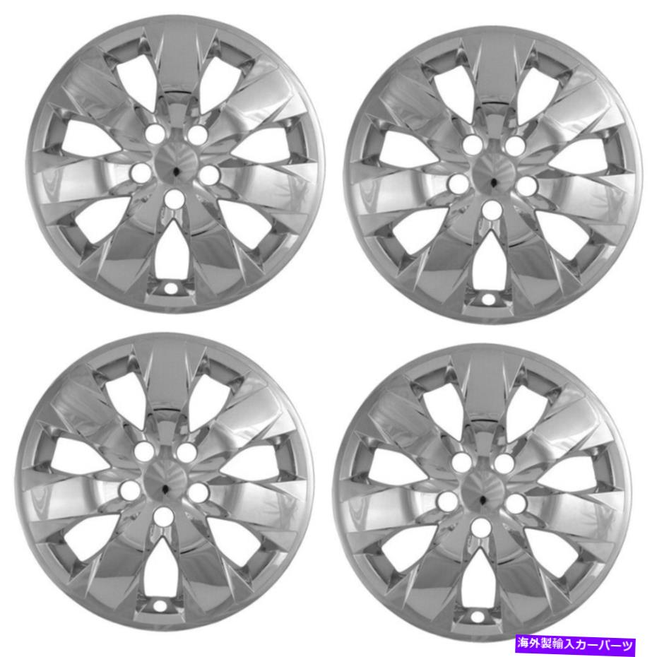Wheel Covers Set of 4 2008年09 10ホンダACCOのための4新CHROME 17" ホイールスキンハブキャップ合金リムカバー 4 New CHROME 17" Wheel Skins Hub Caps Alloy Rim Covers for 2008 09 10 Honda Acco 【並行輸入品】｜カスタムパーツ WORLD倉庫