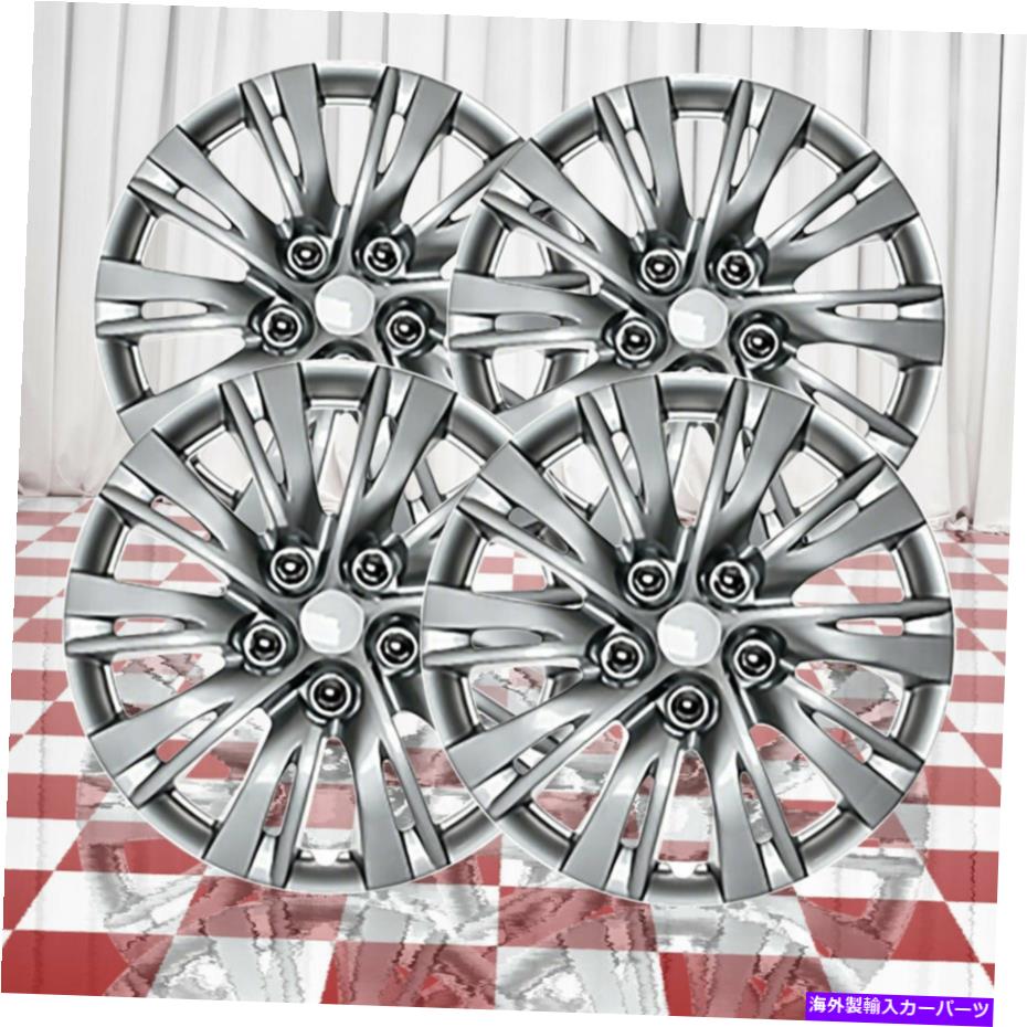 Wheel Covers Set of 4 4シルバー10分割のセットは、2012年から2014年トヨタカムリのための16" ホイールカバーのスポーク Set of 4 Silver 10 Split Spoke 16" Wheel Covers for 2012-2014 Toyota Camry 【並行輸入品】|カスタムパーツ WORLD倉庫