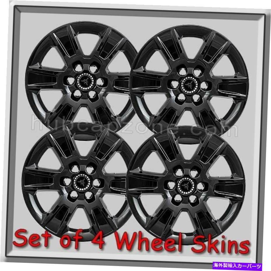 Wheel Covers Set of 4 GMCシエラブラックホイールスキンホイールキャップ20\