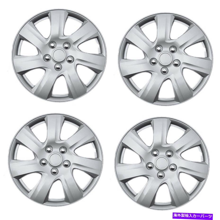 Wheel Covers Set of 4 1021のユニバーサルホイールカバーABSホイールスキンセットのハブキャップシルバー14「」-Setの4 1021 Universal Wheel Cover ABS Wheel Skins Set Hub Caps Silver 14'' -Set of 4 【並行輸入品】