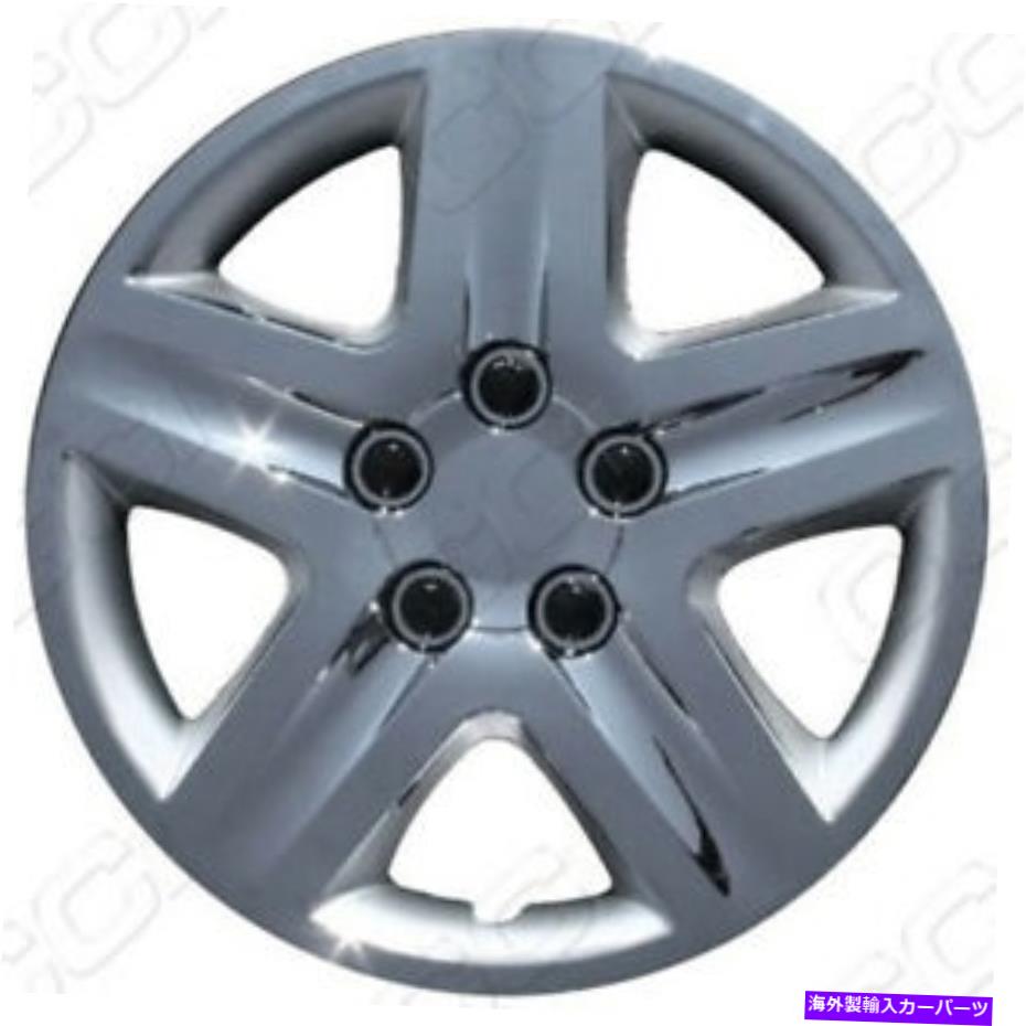 Wheel Covers Set of 4 4の新しいセット、17インチクローム5スポークアフターマーケットホイールは、ホイールキャップカバー New Set Of 4, 17 Inch Chrome 5 Spoke Aftermarket Wheel Covers Hubcaps 【並行輸入品】