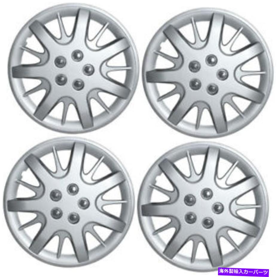 Wheel Covers Set of 4 4の新しいセットは、16インチシルバー7スプリットは、アフターマーケットホイールは、ホイールキャップカバースポーク New Set Of 4, 16 Inch Silver 7 Split Spoke Aftermarket Wheel Covers Hubcaps 【並行輸入品】|カスタムパーツ WORLD倉庫