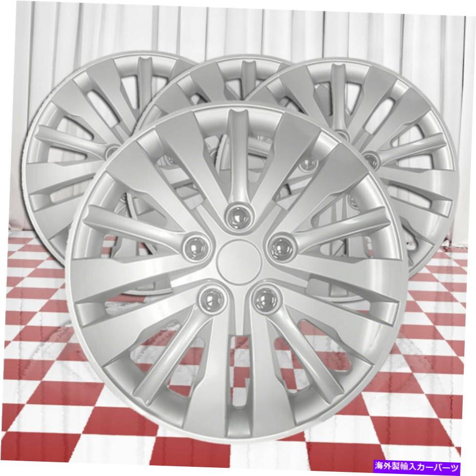 Wheel Covers Set of 4 15スポークスチールホイール4つのホイールカバーフィット15" のセット - シルバー Set of 4 Wheel Covers fits 15" Steel Wheels with 15 Spoke - Silver 【並行輸入品】|カスタムパーツ WORLD倉庫