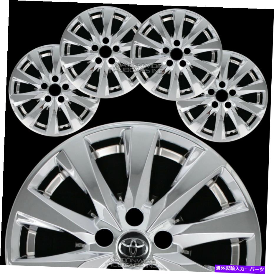 Wheel Covers Set of 4 4フィットトヨタカムリLE 2018年から2021年クローム17" ホイールスキンのフルリムハブキャップカバー 4 fit Toyota Camry LE 2018-2021 Chrome 17" Wheel Skins Full Rim Covers Hub Caps 【並行輸入品】｜カスタムパーツ WORLD倉庫