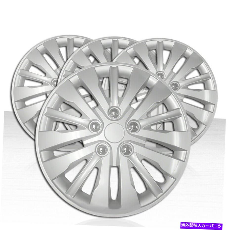 Wheel Covers Set of 4 シルバー - 15スポークを持つ15" スチールホイール用4本のホイールカバーのセット Set of 4 Wheel Covers for 15" Steel Wheels with 15 Spoke - Silver 【並行輸入品】｜カスタムパーツ WORLD倉庫