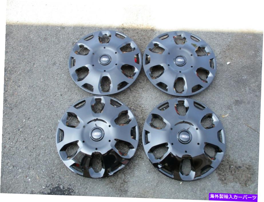Wheel Covers Set of 4 4新しい2010 11 12 2013通過接続15" ホイールキャップホイールのセット7051ブラックカバー Set of 4 New 2010 11 12 2013 Transit Connect 15" Hubcaps Wheel Covers 7051 Black 【並行輸入品】｜カスタムパーツ WORLD倉庫