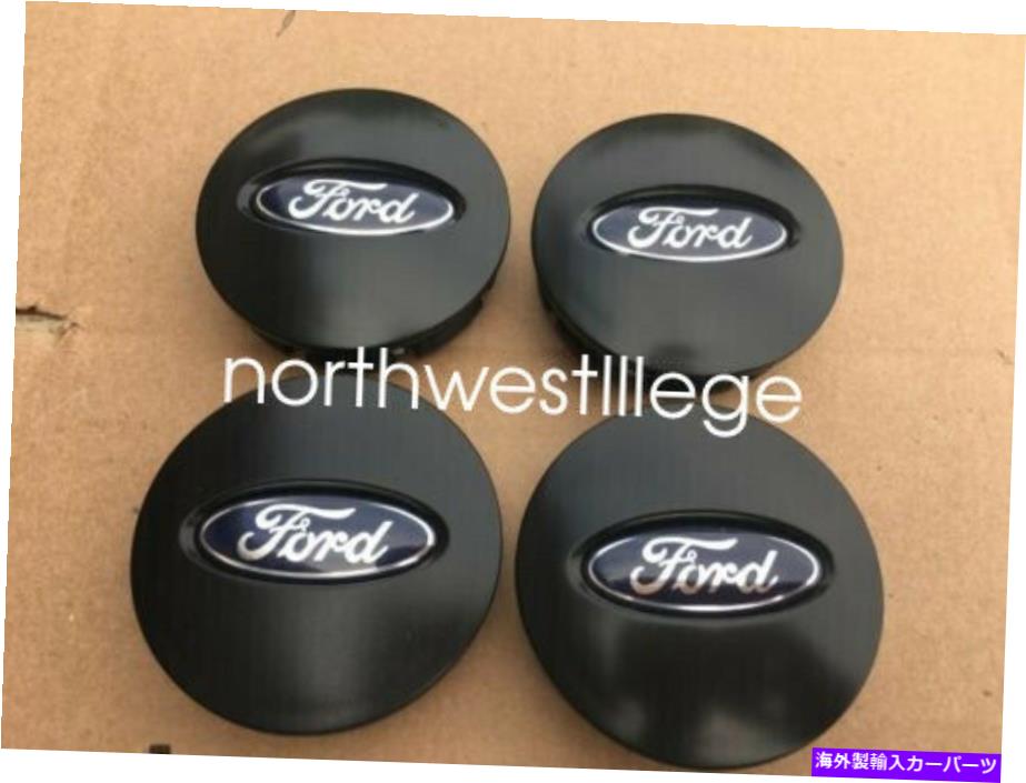 Wheel Covers Set of 4 67ミリメートルセット4台のフォードマットブラックセンターホイールハブ車EmbleカバーBB53-1A096-RA 67mm Set Of 4 Ford Matte Black Center Wheel Hub Cars Emble Cover BB53-1A096-RA 【並行輸入品】