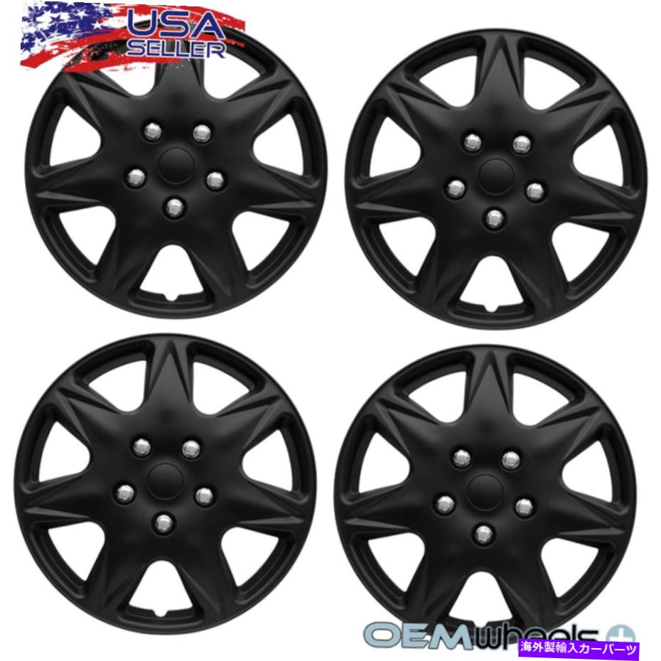 Wheel Covers Set of 4 4 NEW OEMマットブラック16" ホイールキャップは、NISSAN VERSA CAR CENTER WHEELがセットをカバーFITS 4 NEW OEM MATTE BLACK 16" HUBCAPS FITS NISSAN VERSA CAR CENTER WHEEL COVERS SET 【並行輸入品】｜カスタムパーツ WORLD倉庫