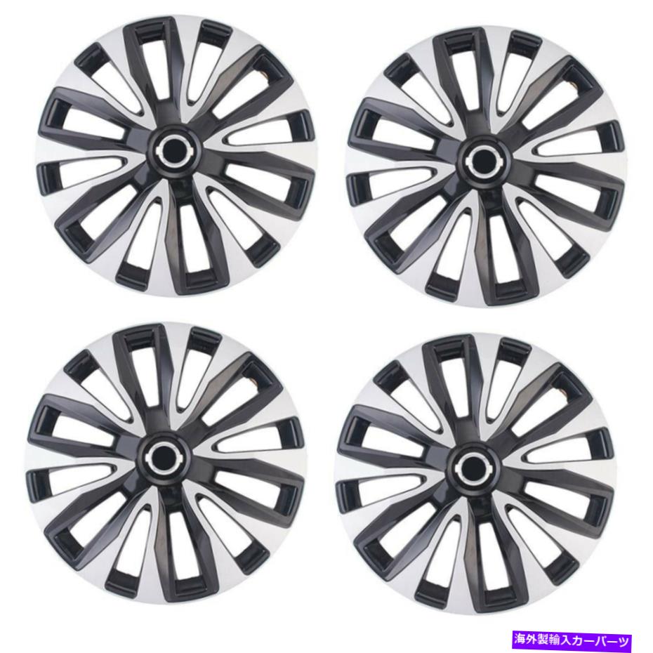 Wheel Covers Set of 4 米国15&ldquo; ハブキャップABS・リムホイールスキンカバーセンターの4本/ 1セットキャップカバーブラック US 15&ldquo; 4Pcs/1Set Of Hub Cap ABS Rim Wheel Skin Cover Center Caps Covers Black 【並行輸入品】｜カスタムパーツ WORLD倉庫