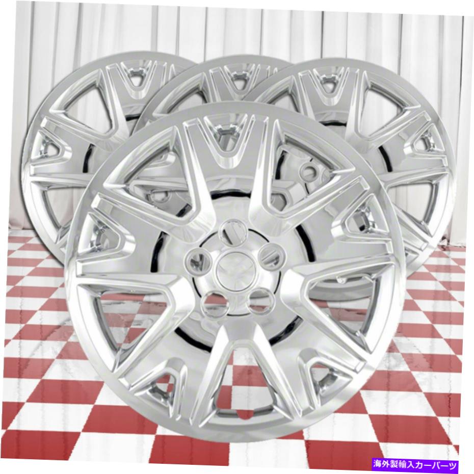 Wheel Covers Set of 4 4つのホイールカバーフィットのセット2013年から2016年のフォードは5スポークエスケープ17インチ - クローム Set of 4 Wheel Covers fits 2013-2016 Ford Escape 5 Spoke 17 inch - Chrome 【並行輸入品】