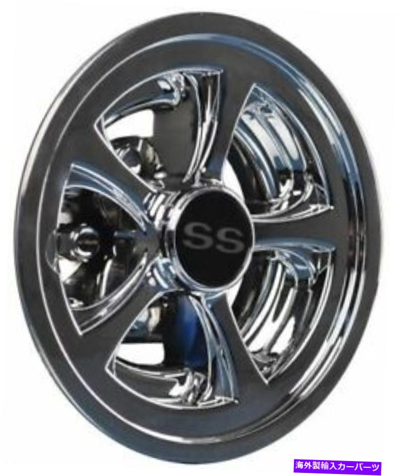 Wheel Covers Set of 4 ゴルフカートのSSクロームホイールは、ハブキャップ8\