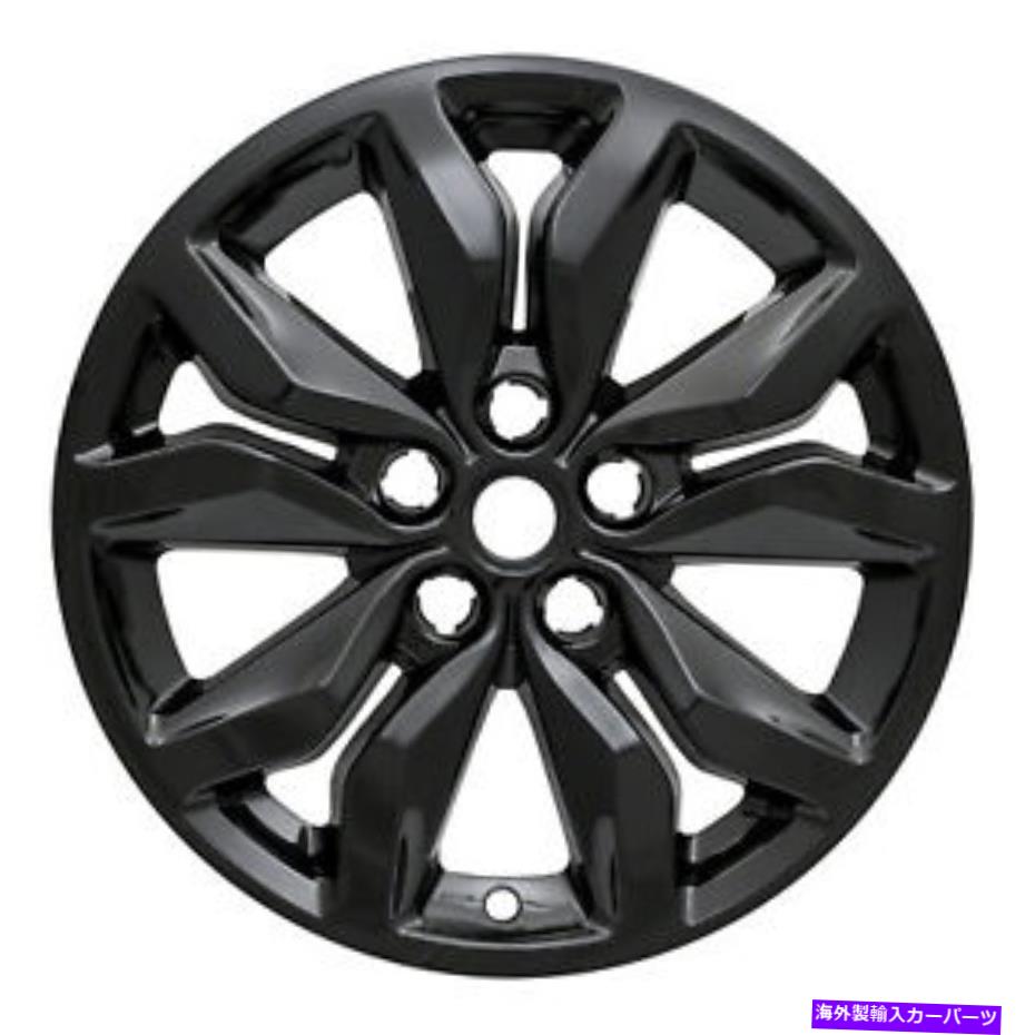 Wheel Covers Set of 4 全米IWCIMP407BLKホイールカバーセット Coast To Coast IWCIMP407BLK Wheel Cover Set 【並行輸入品】