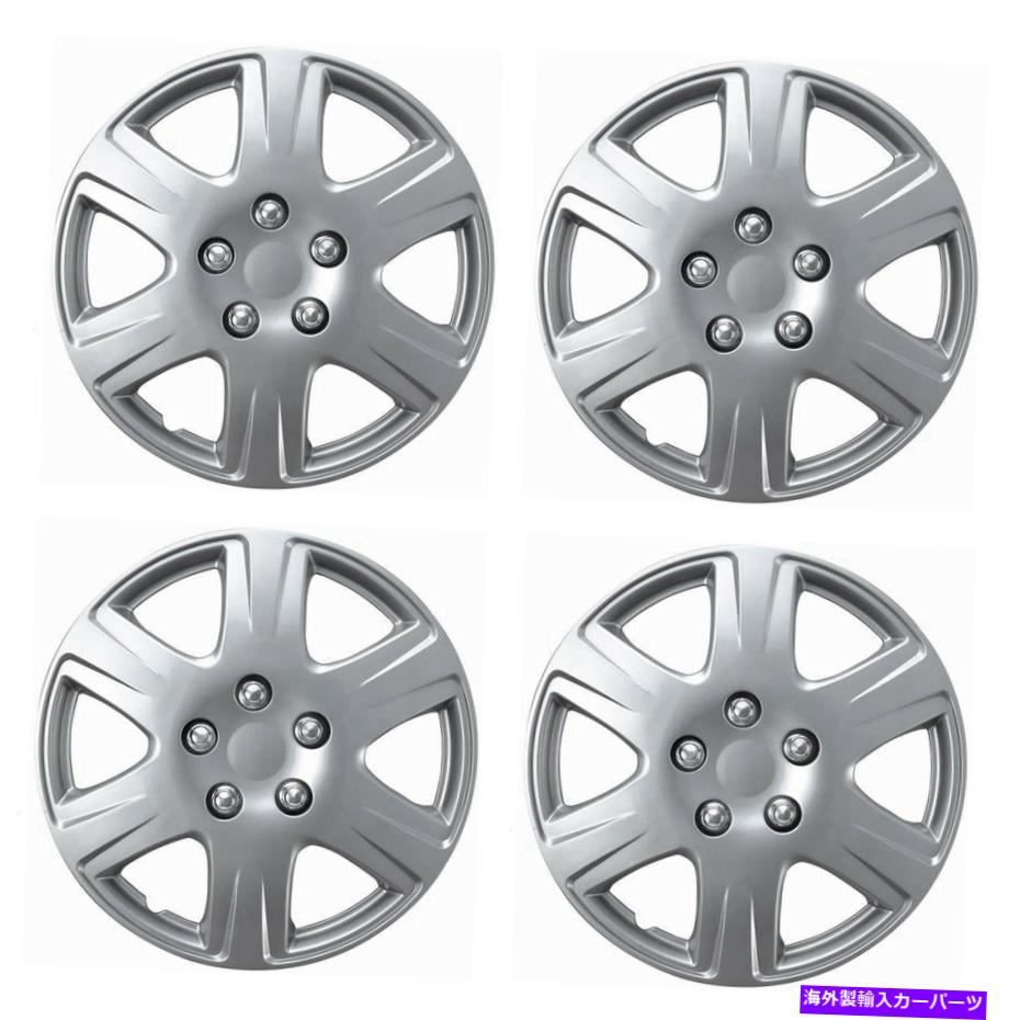 Wheel Covers Set of 4 NEWハブは、スタイル993のフルホイールリムユニバーサルカバーシルバー15「」キャップ - 4のセット NEW Hub Caps Style 993 Full Wheel Rim Universal Cover Silver 15'' - Set of 4 【並行輸入品】